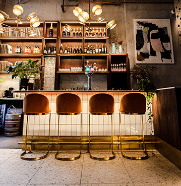 The bar at Pitch City venue